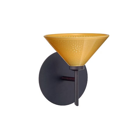 Besa Lighting Kona Mini Sconce, Mango Starpoint, Bronze Finish, 1x5W LED 1SW-282490-LED-BR